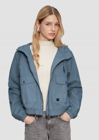 s.Oliver Blouson aus Baumwolle mit Kapuze - blassblau