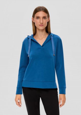 s.Oliver Sweatshirt aus Interlockjersey - dunkelblau
