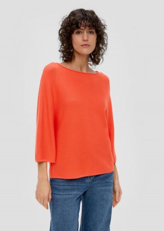s.Oliver Strickpullover mit weiten Ärmeln - koralle
