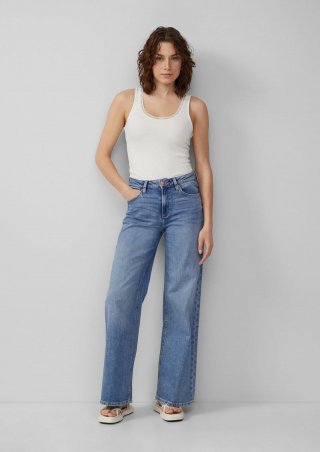 s.Oliver Jeans Catie / Slim Fit / High Rise /Wide Leg - blau