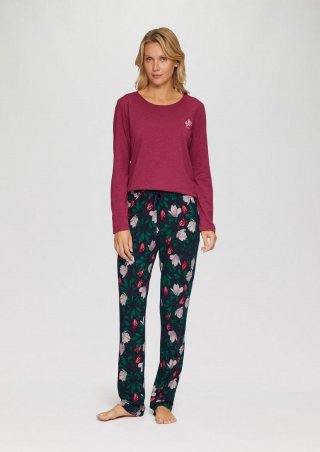 s.Oliver Pyjamahose mit All-over-Print - navy