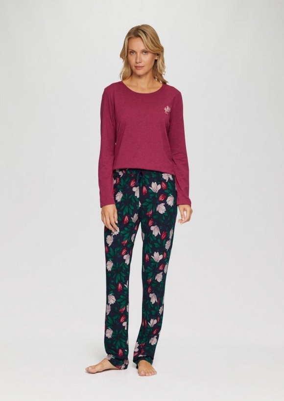 s.Oliver Pyjamahose mit All-over-Print - navy