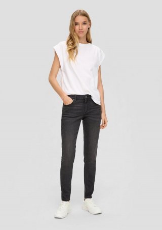 s.Oliver Jeans Sadie / Mid Rise / Skinny Leg - graphit
