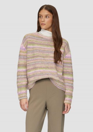 s.Oliver Ringel-Pullover im Boxy-Shape - guacamole