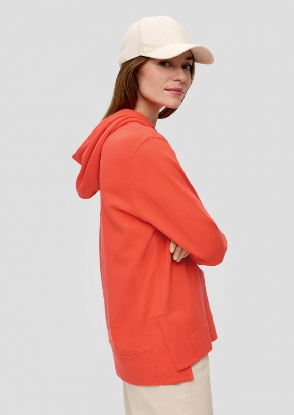 s.Oliver Hoodie aus weicher Baumwolle - koralle