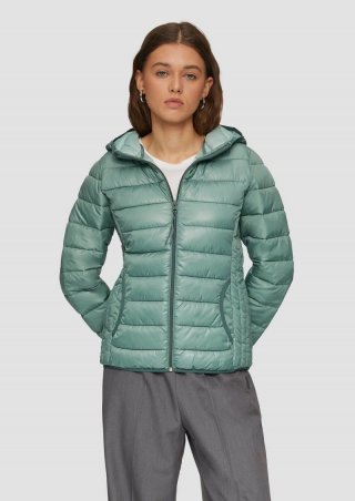 s.Oliver Gesteppte Outdoor-Jacke mit Kapuze - minze