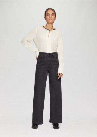 s.Oliver Jeans Suri / Regular Fit / High Rise / Wide Leg - schwarz