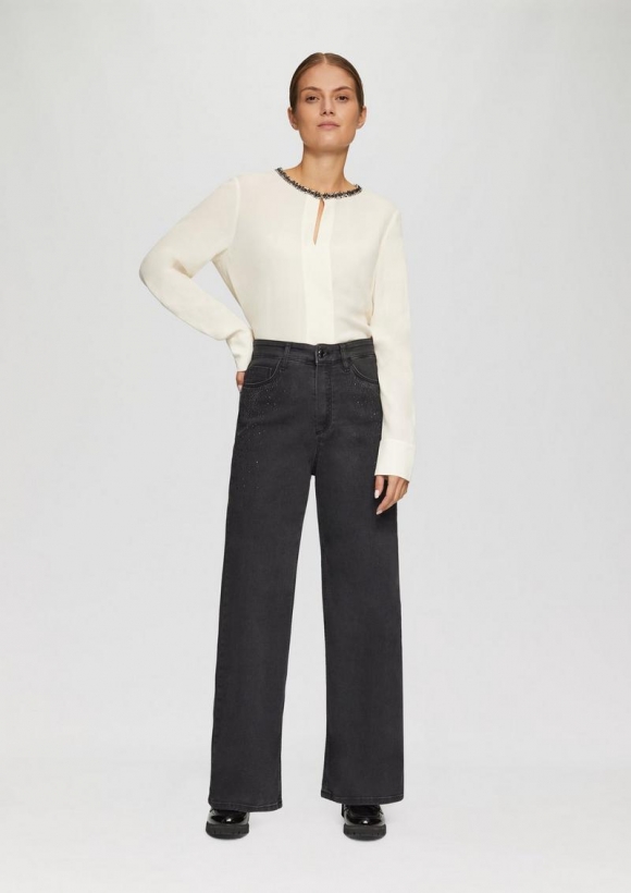 s.Oliver Jeans Suri / Regular Fit / High Rise / Wide Leg - schwarz