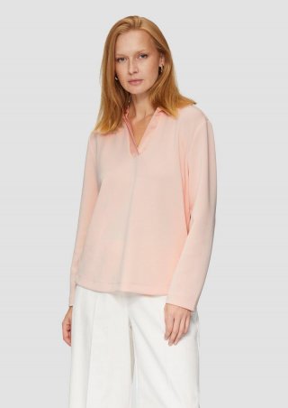 s.Oliver Kapuzenshirt mit Satin-Details - rosa