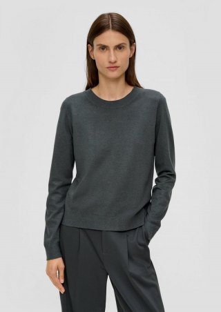 s.Oliver Pullover aus Viskosemix - olivgrün