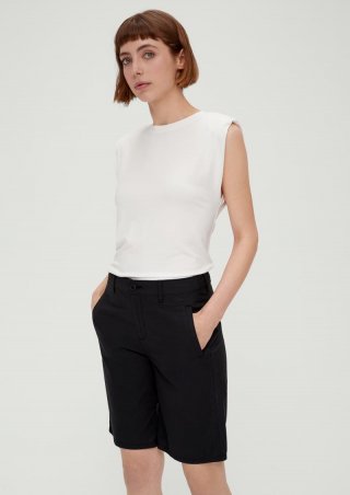 s.Oliver Regular: Shorts aus Lyocellmix - schwarz