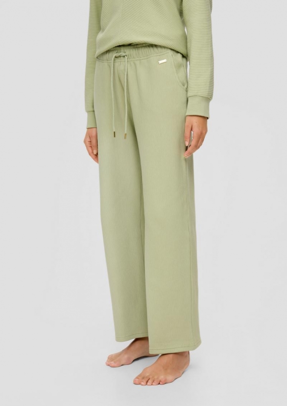 s.Oliver Pyjama-Hose aus reiner Baumwolle - hellgrün