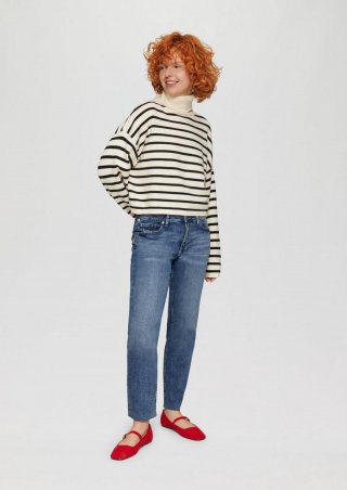 s.Oliver Cropped-Jeans Catie / Slim Fit / Mid Rise / Straight Leg - dunkelblau