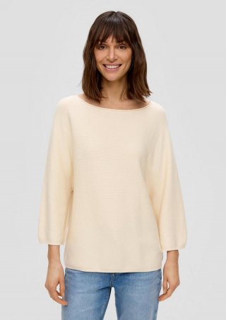 s.Oliver Strickpullover mit weiten Ärmeln - beige