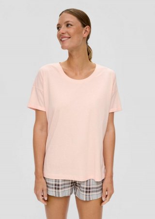 s.Oliver Pyjamashirt aus Viskose-Baumwollmix - perlmuttrosa