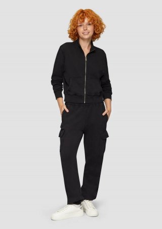 s.Oliver Sweatpants mit Cargo-Taschen und Waschung - schwarz