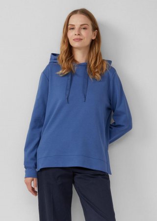 s.Oliver Sweatshirt im Relaxed Fit mit Seitenschlitz - royalblau