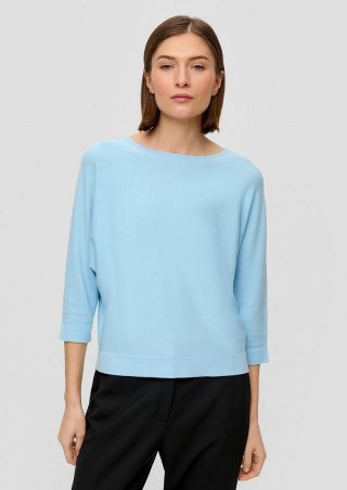 s.Oliver Strickpullover mit Fledermausarm - arktisblau