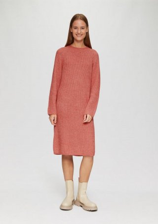 s.Oliver Strickkleid mit Raglanärmeln - papaya