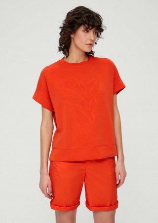 s.Oliver Regular: Shorts aus Lyocellmix - dunkelorange