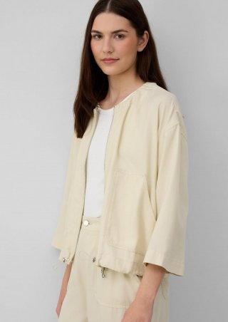 s.Oliver Blouson im Relaxed Fit mit 3/4-Ärmeln - natur