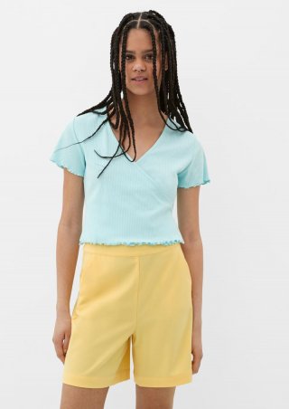s.Oliver Regular: Shorts mit Viskose - vanille