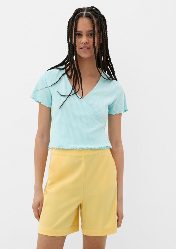 s.Oliver Regular: Shorts mit Viskose - vanille