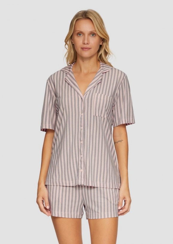 s.Oliver Pyjama mit Print - zartrosa