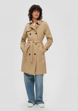 s.Oliver Langer Trench-Coat - beige