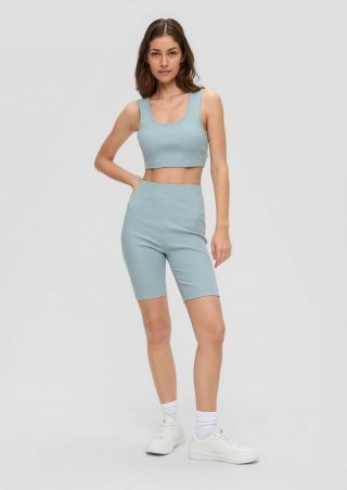 s.Oliver Super Skinny: Leggings mit Rippstruktur - helles türkis