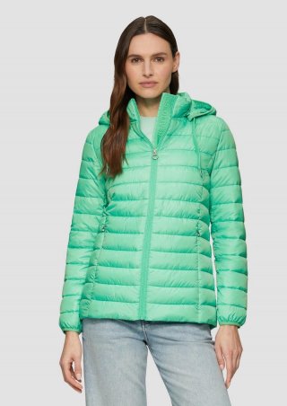 s.Oliver Leichte Steppjacke mit abnehmbarer Kapuze - limettengrün