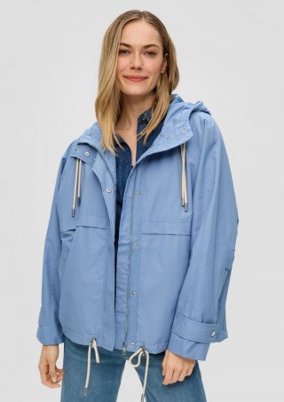 s.Oliver Kapuzenjacke mit Garment Wash - blassblau