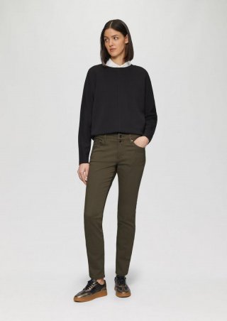 s.Oliver Jeans Betsy / Slim Fit / Mid Rise / Slim Leg - olivgrün