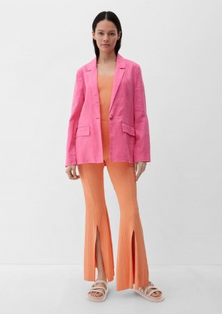s.Oliver Flared Leg-Hose mit Schlitz - mango