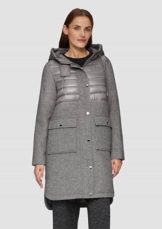 s.Oliver Parka im Fabricmix - grau meliert