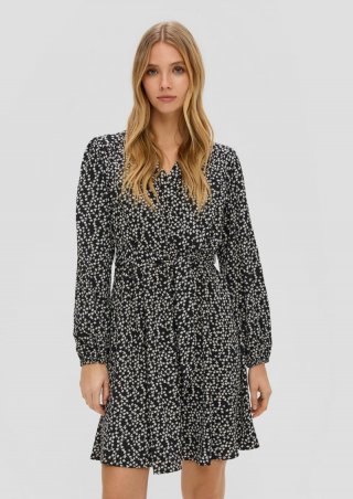 s.Oliver Kleid mit Bindeband - schwarz