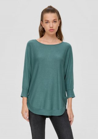 s.Oliver Strickpullover mit Fledermausärmeln - helles petrol
