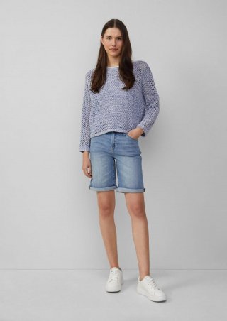 s.Oliver Bermuda-Jeans Karolin / Regular Fit / Mid Rise / Turn-up - blau