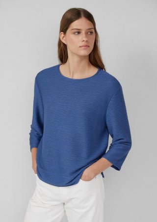 s.Oliver Leichtes Sweatshirt mit Struktur - royalblau
