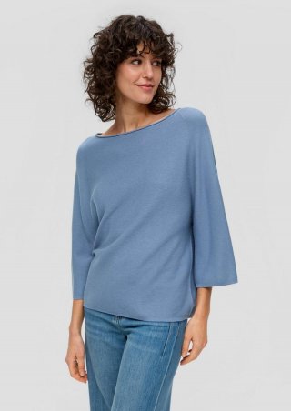 s.Oliver Strickpullover mit weiten Ärmeln - blassblau