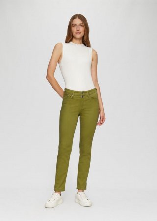 s.Oliver Jeans Betsy / Slim Fit / Mid Rise / Slim Leg - guacamole