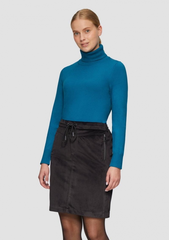 s.Oliver Feinstrickpullover mit Rollkragen - petrol