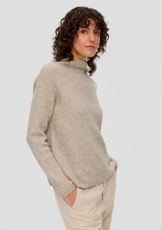 s.Oliver Pullover in Rippstrick-Qualität - sandfarben