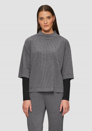 s.Oliver Relaxtes Sweatshirt im Layering-Look - schwarz