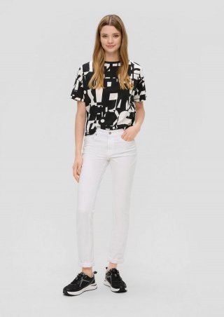s.Oliver Jeans / Regular Fit / Mid Rise / Slim Fit - weiß