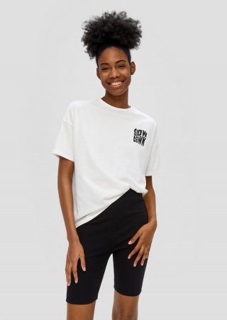 s.Oliver Super Skinny: Leggings mit Rippstruktur - schwarz