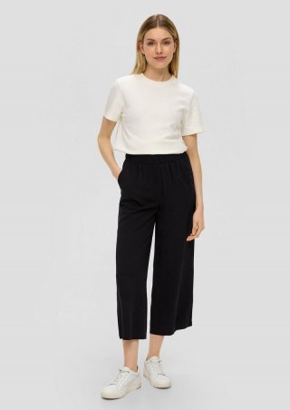 s.Oliver Relaxed: Culotte aus Viskose - schwarz