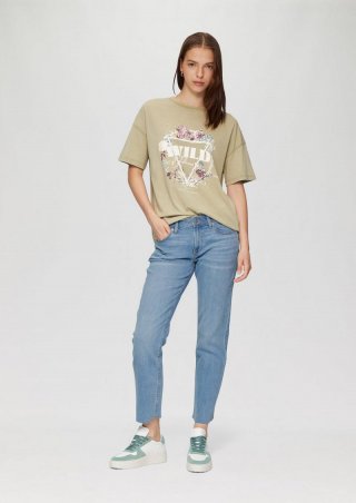 s.Oliver Cropped-Jeans Catie / Slim Fit / Mid Rise / Straight Leg - blau