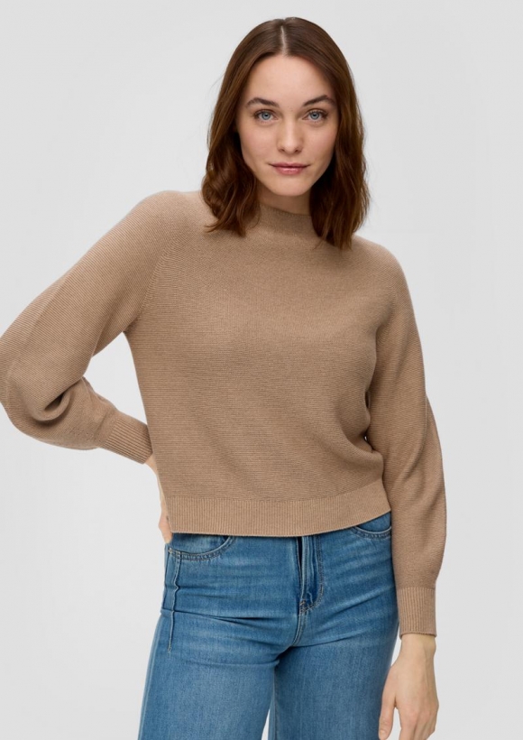 s.Oliver Strickpullover aus Viskosemix - beige