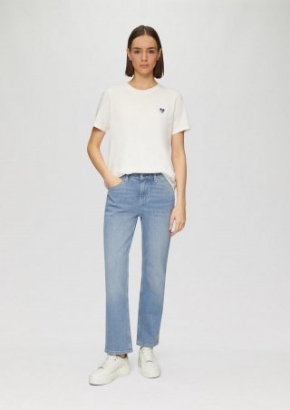 s.Oliver Jeans Karolin / Regular Fit / Mid Rise / Straight Leg - hellblau